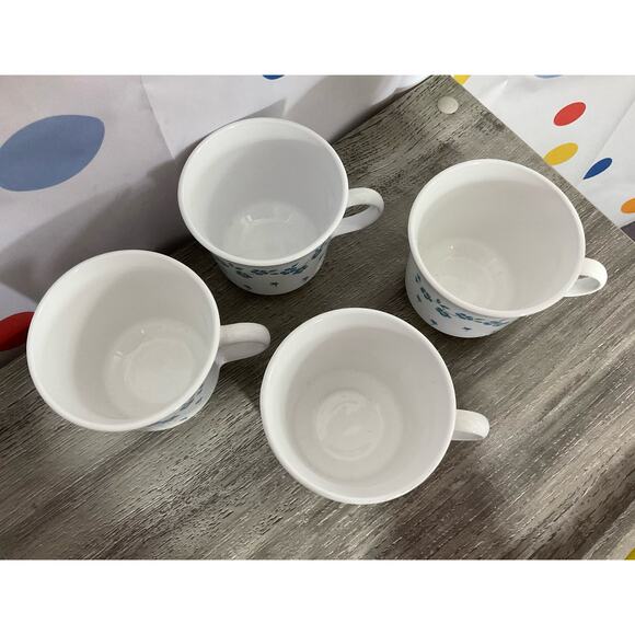 Corelle Forget Me Not Pattern Set Of 4 Corning Mugs 8 OZ - Picture 8 of 11